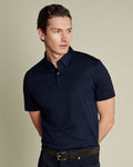 Smart cotton polo - Navy