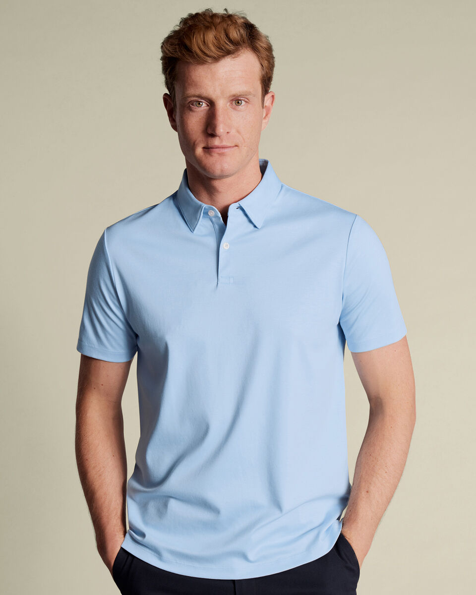 Smart Cotton Polo – Sky Blue