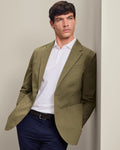 Cotton Stretch Jacket - Olive Green