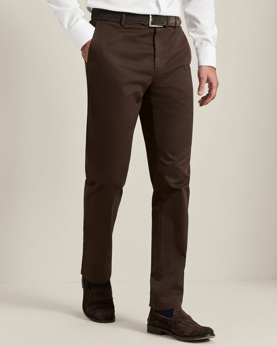 Ultimate Non-Iron Chinos - Chocolate Brown